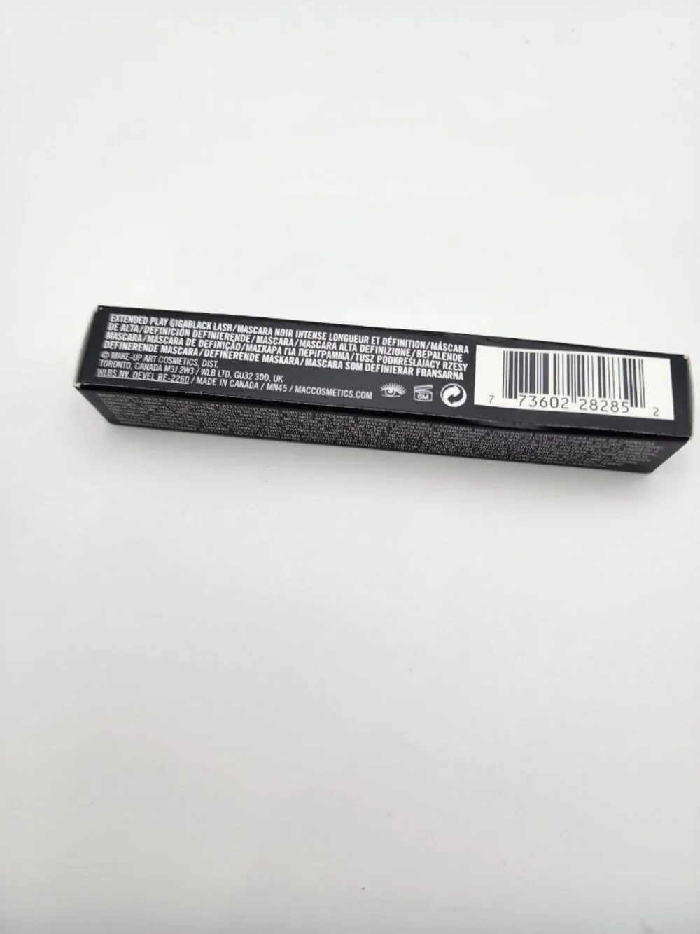 MAC Extended Play Gigablack Lash Mascara Noir Intense Black 0.2oz/5.7g NIB